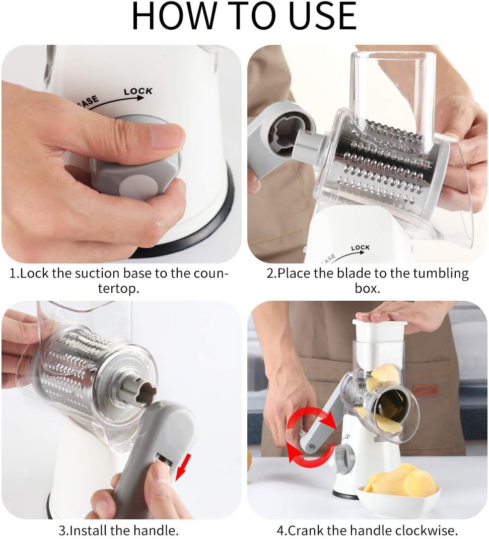 Rotary Cheese and Vegetable Grater