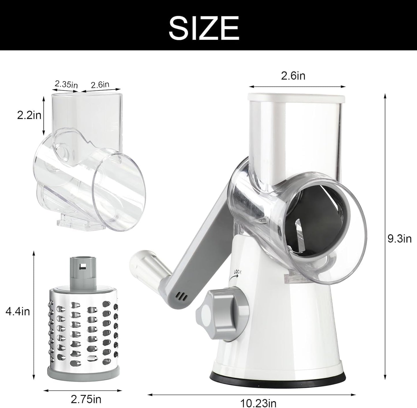 Rotary Cheese and Vegetable Grater
