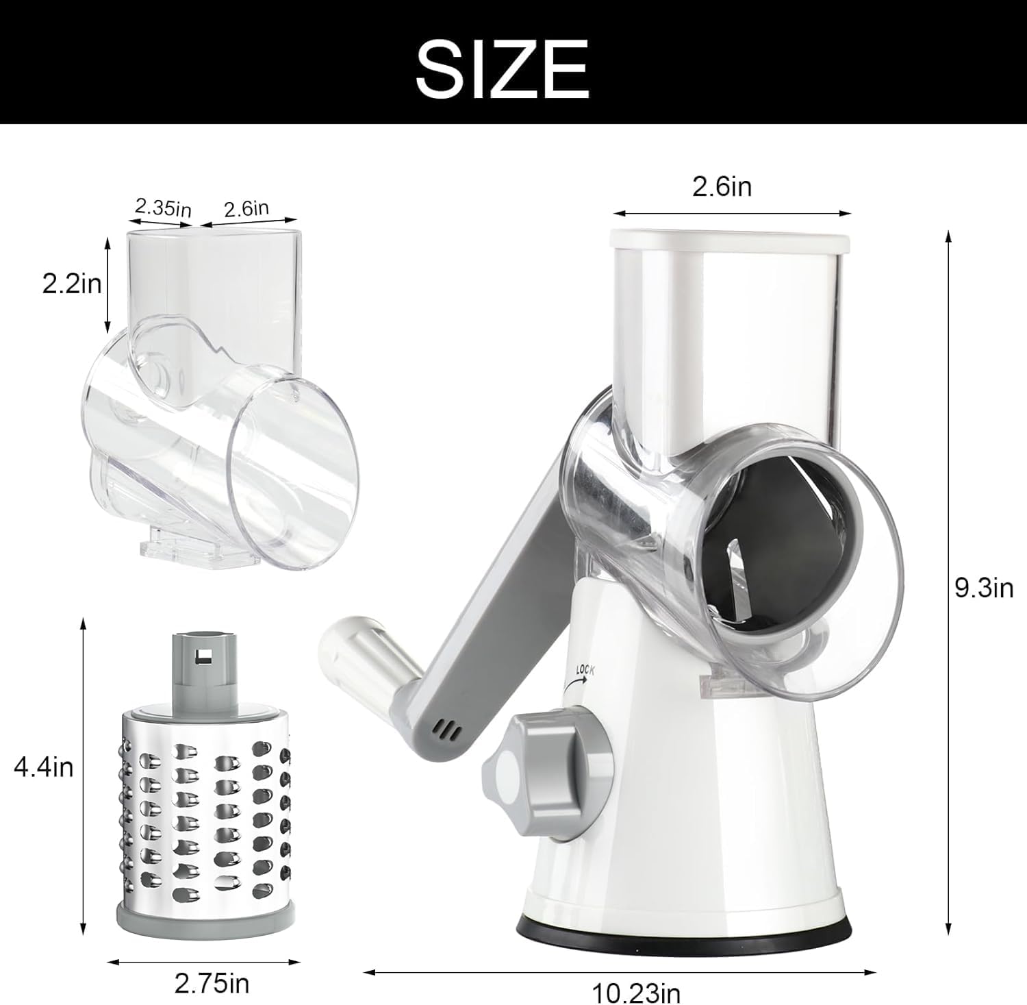 Rotary Cheese and Vegetable Grater