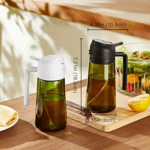 2 Count Olive Oil Sprayer Dispenser Bottle 16Oz/470Ml - Olive Oil Sprayer