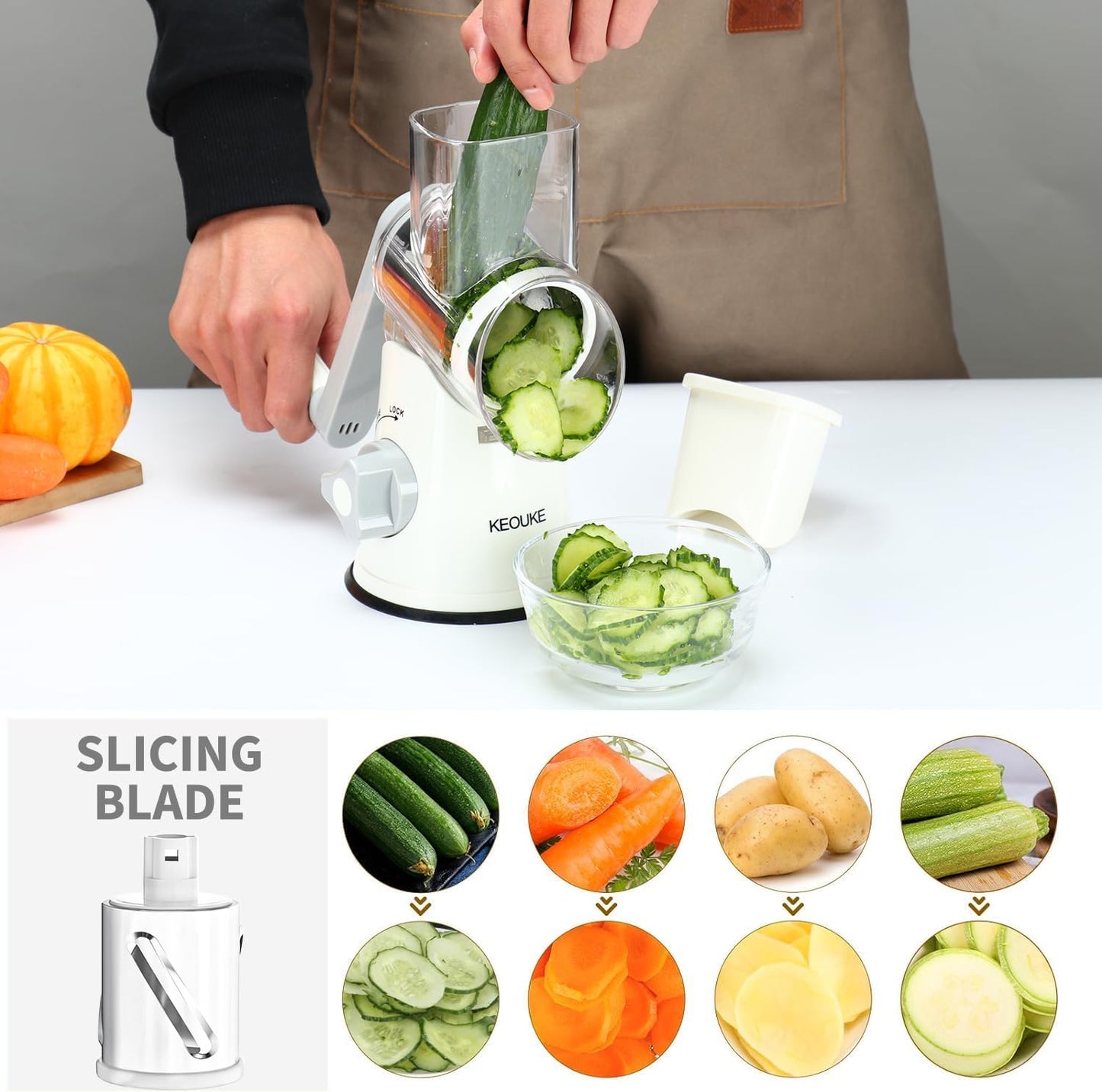Rotary Cheese and Vegetable Grater