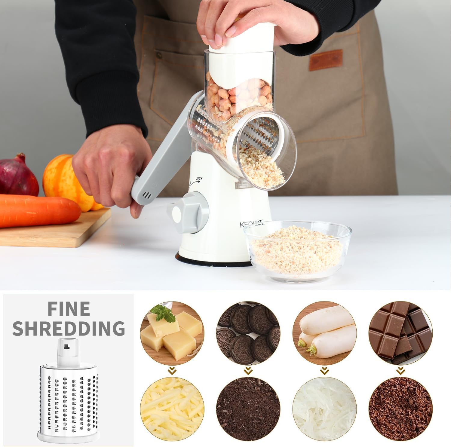 Rotary Cheese and Vegetable Grater
