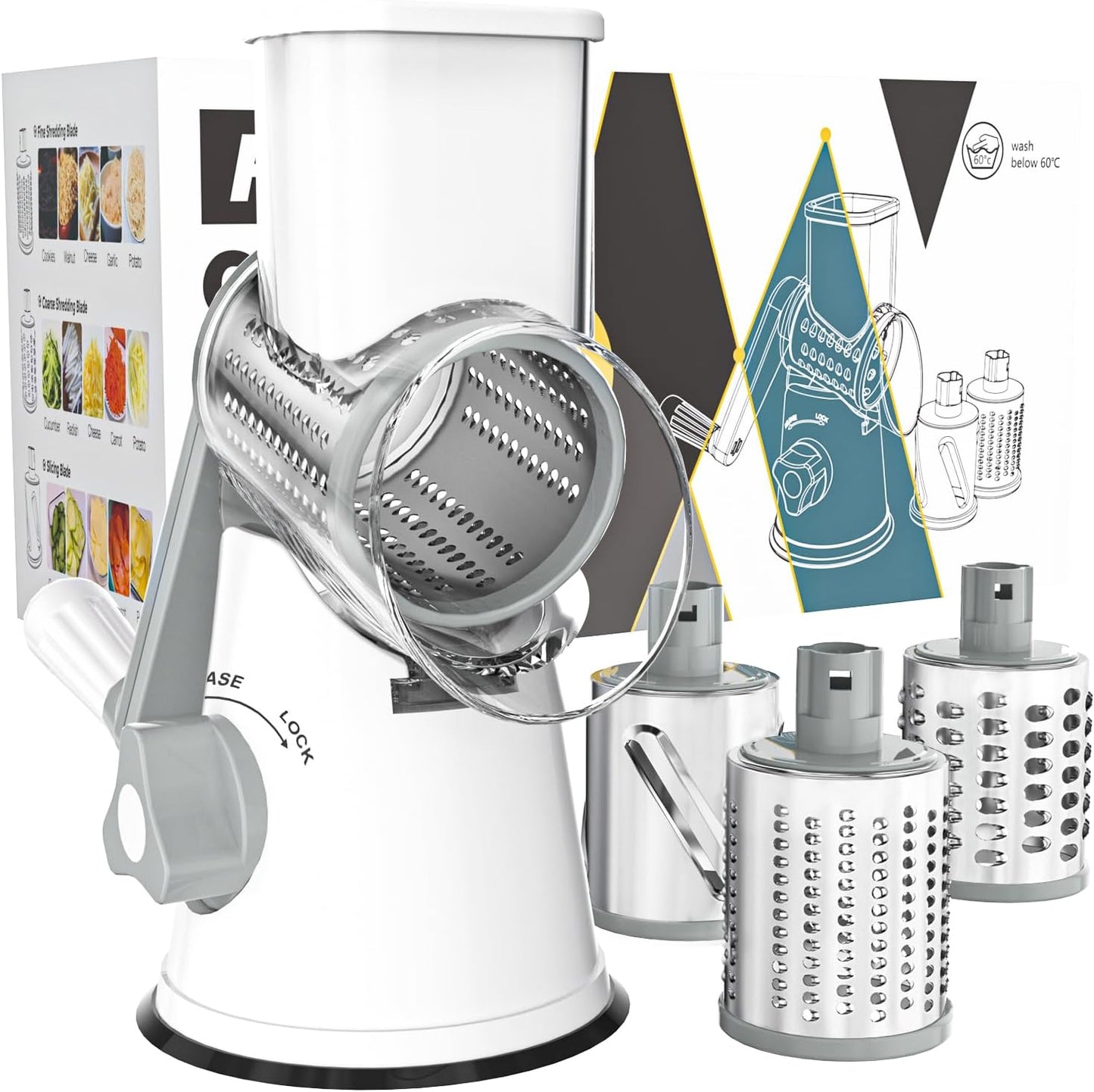Rotary Cheese and Vegetable Grater
