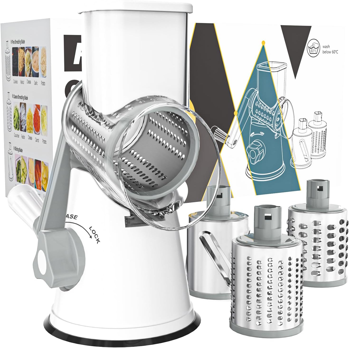 Rotary Cheese and Vegetable Grater